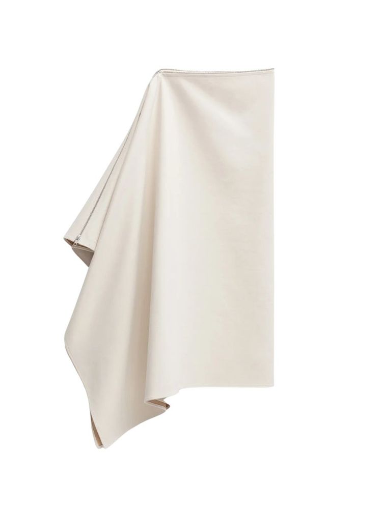 The best beige cotton midi skirt - Bevza - On a white background