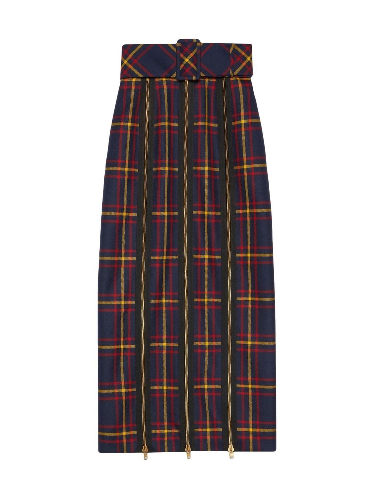 Haig Check Tartan Flared Skirt