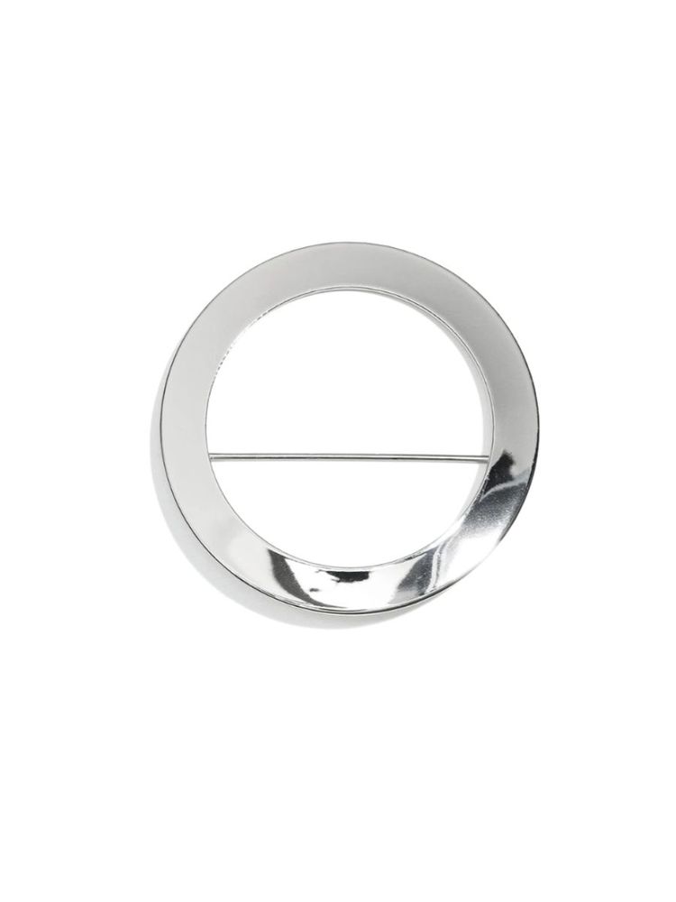 The best silver circle brooch by Glitter 2026 on a white background