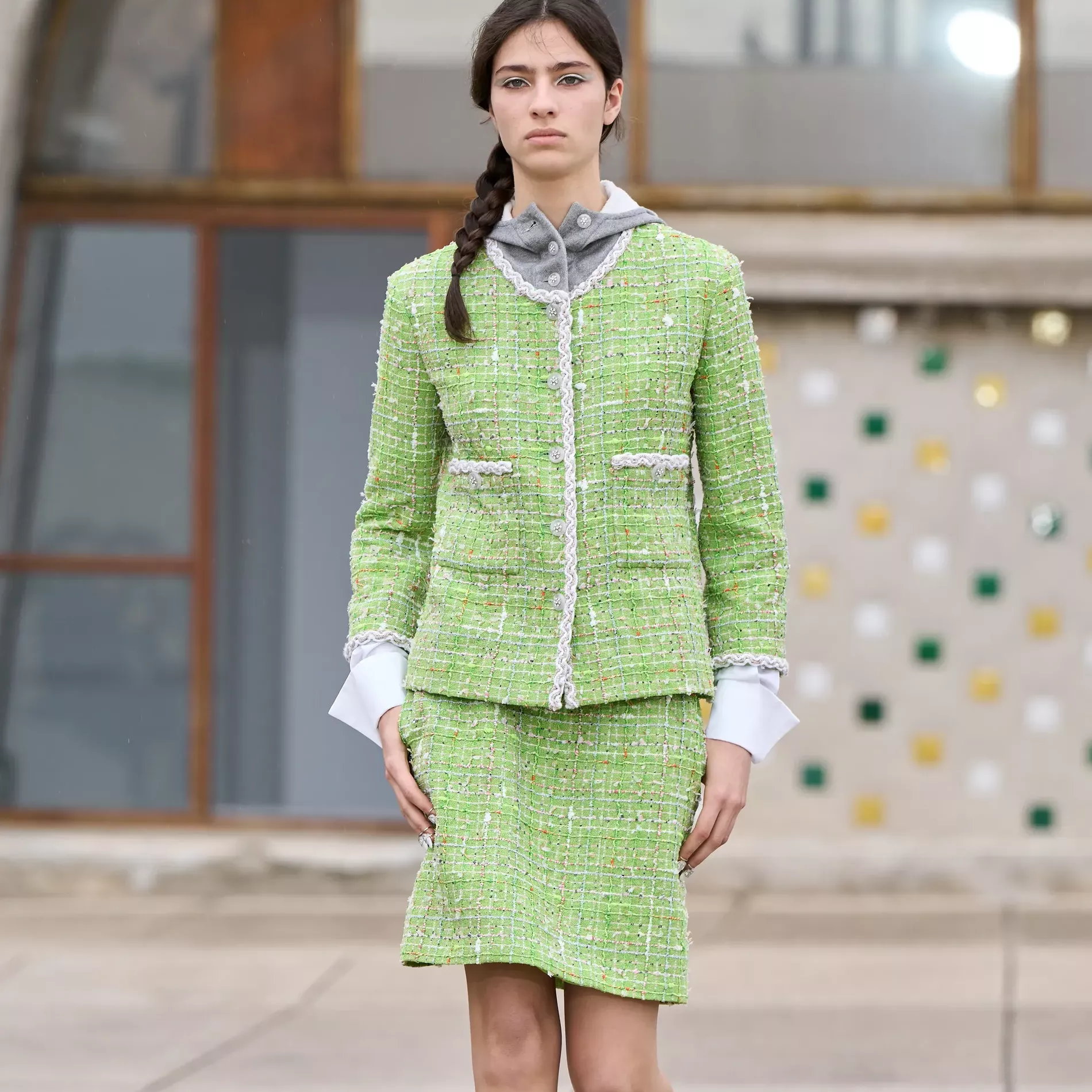 CHANEL 星形ブローチ 緑 CHANEL 星形ブローチ 緑