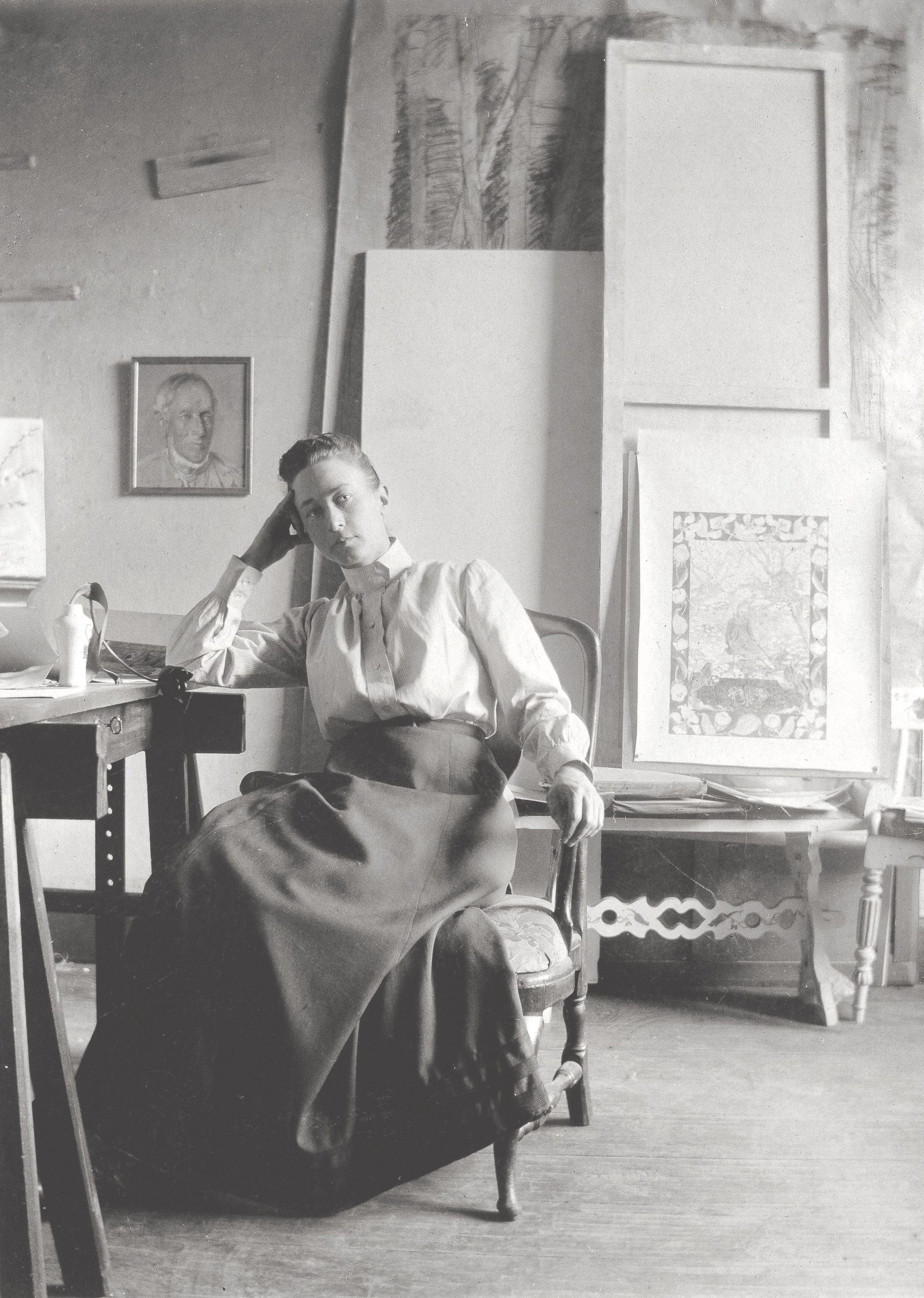  Hilma af Klint in her studio on Hamngatan 5, 1895