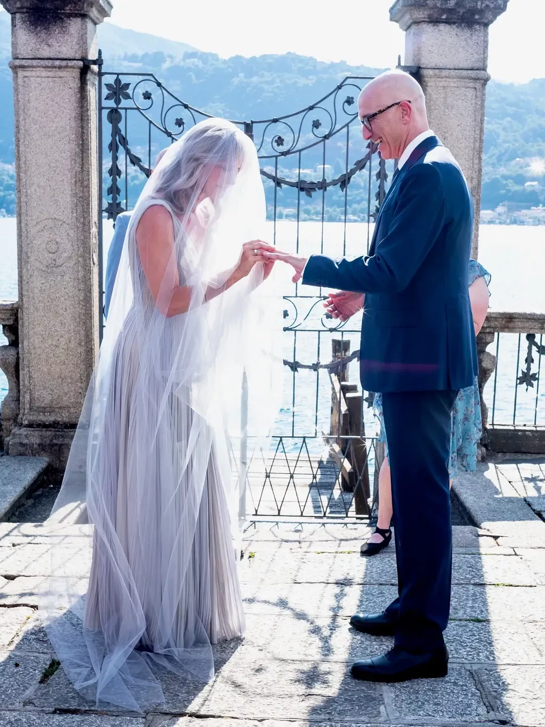 Paulina Porizkova Lakeside Italian Wedding to Jeff Greenstein