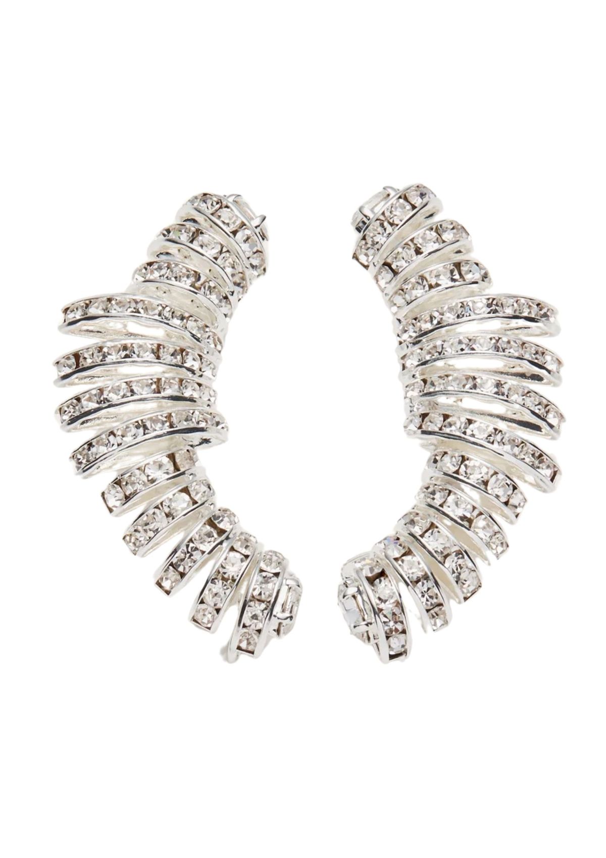 18K Ribbed Statement Earrings