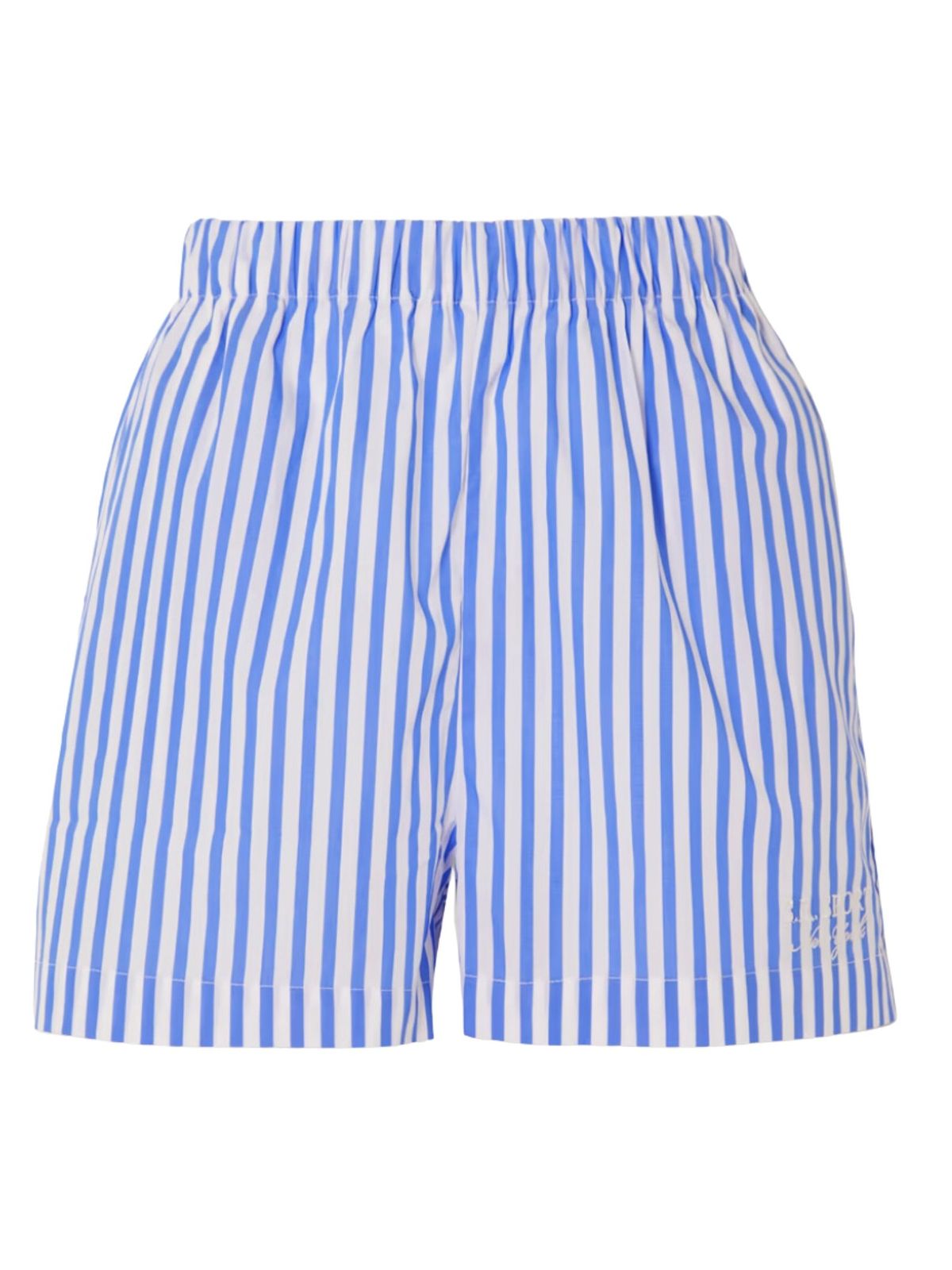 Beige Vibrant Striped Detail Athleisure 2pcs Short Set main image 1