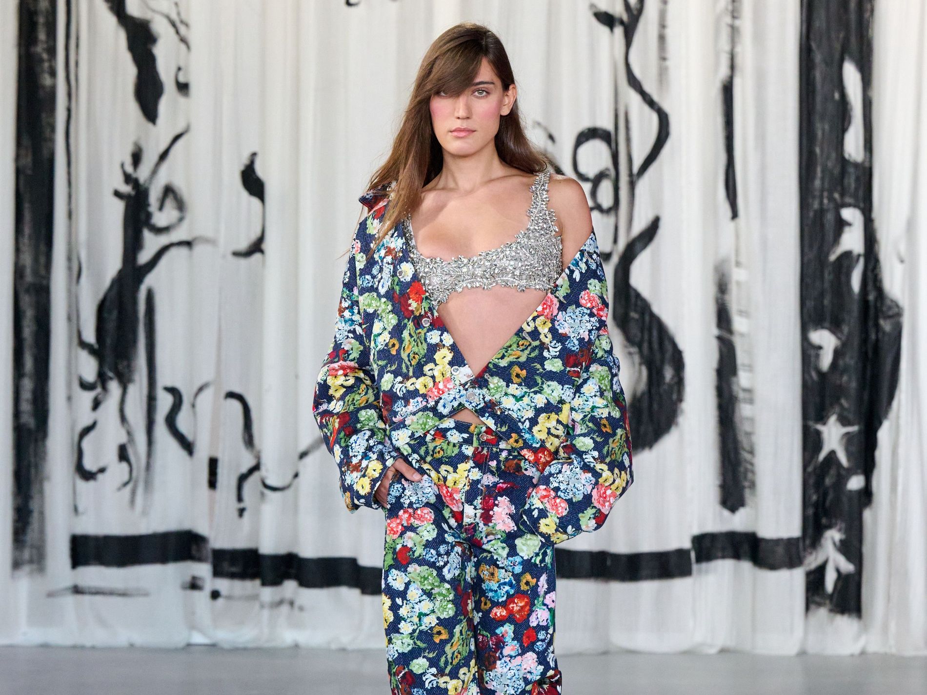 Model walks Stine Goya runway show at CPHFW SS27