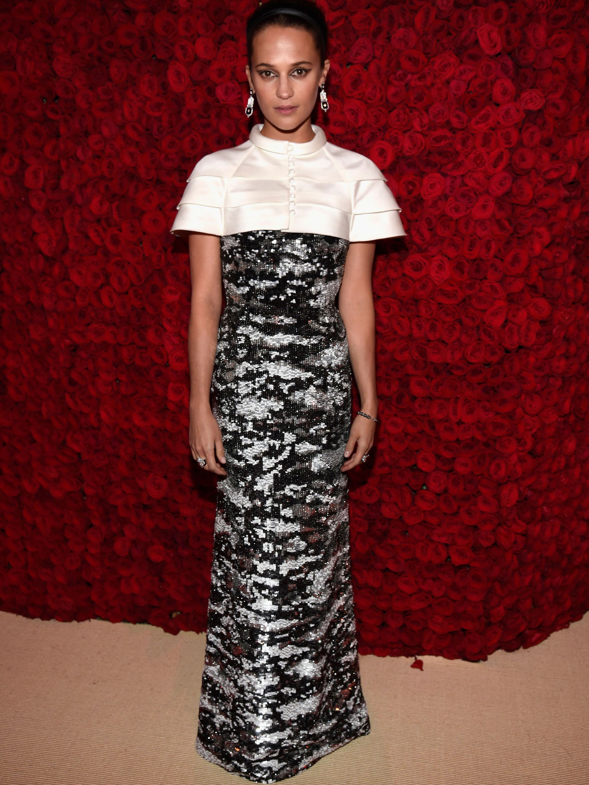 Met Gala: Alicia Vikander wears an elegant Louis Vuitton gown