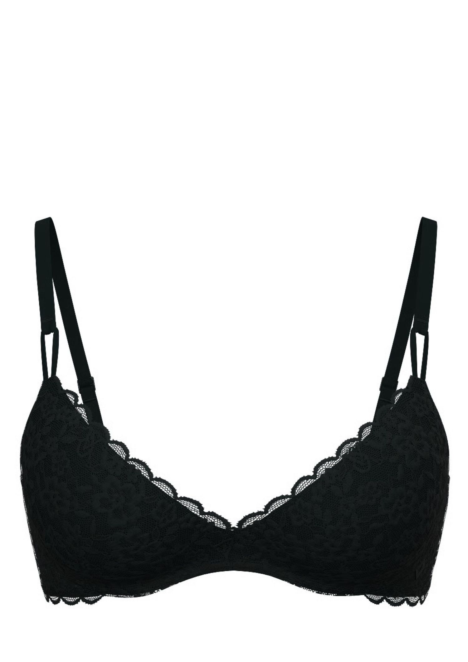 Black wireless push-up bra