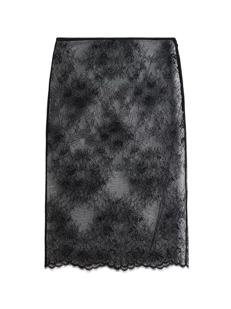 The best transparent lace midi skirt - H&M - On a white background