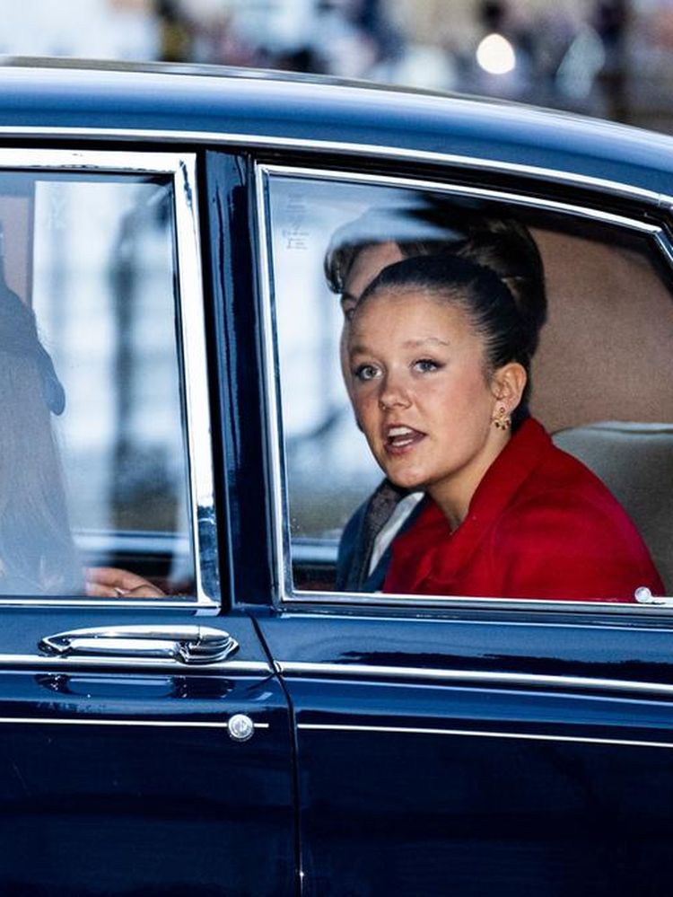 The royal family in a car