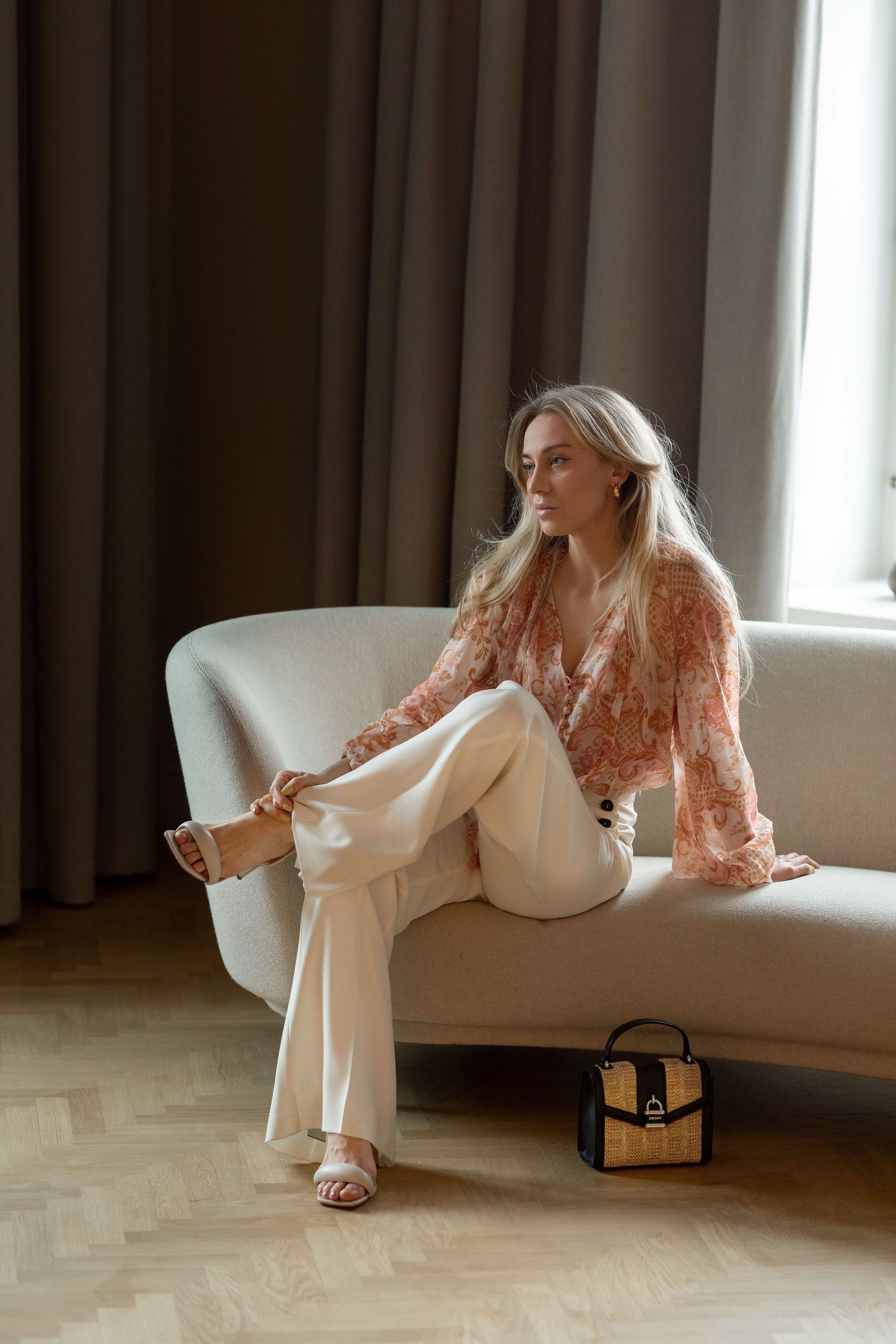 Sandra Hagelstam wears Zimmerman blouse and Marella trousers