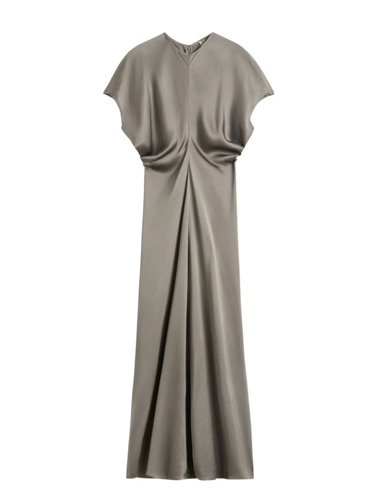 The best taupe silk dress - Toteme - On a white background