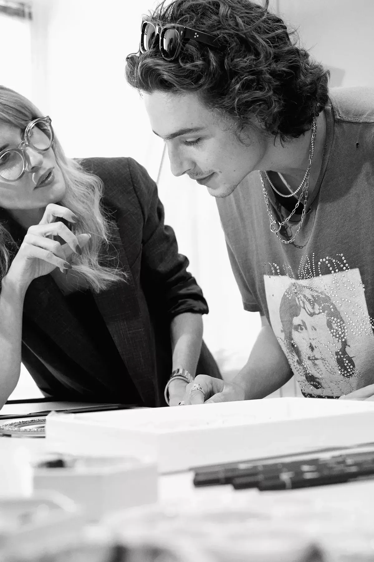 Chalamet made two visits to the atelier, where he was able to meet all of the skilled craftspeople who worked on the necklace.