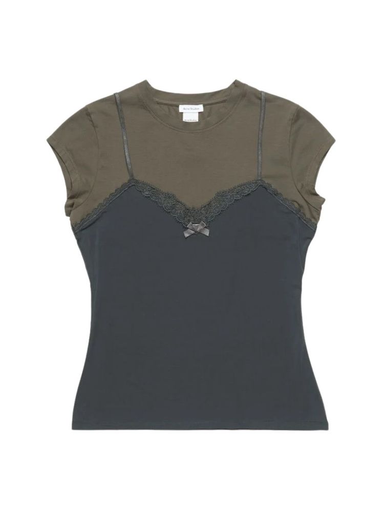 The best lace trim t-shirt - Acne Studios - On a white background