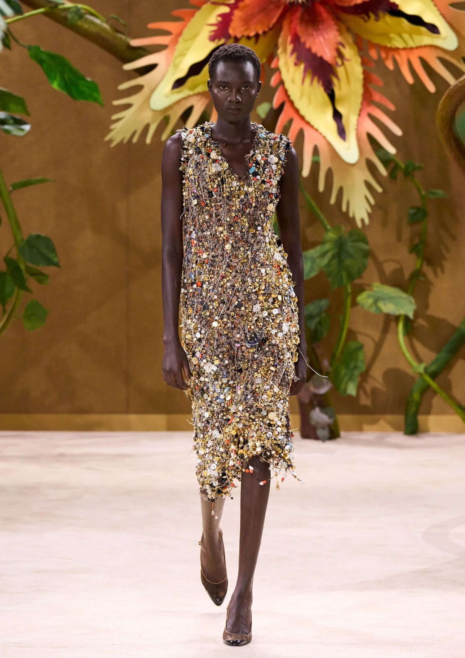 Golden sequin dress 