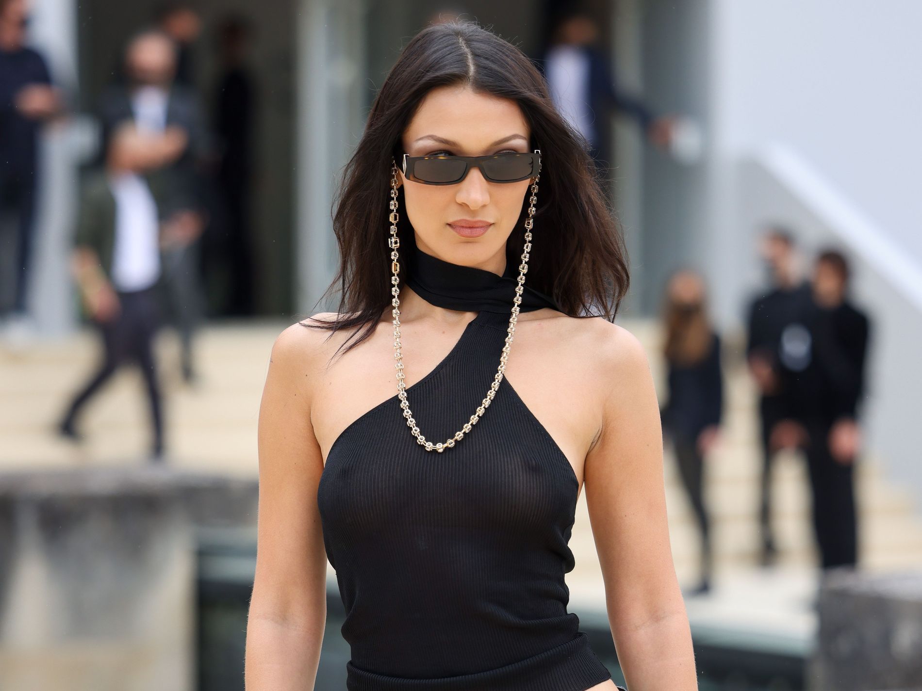  Model Bella Hadid attends the Dior Homme Menswear Spring Summer 2022 show as part of Paris Fashion Week