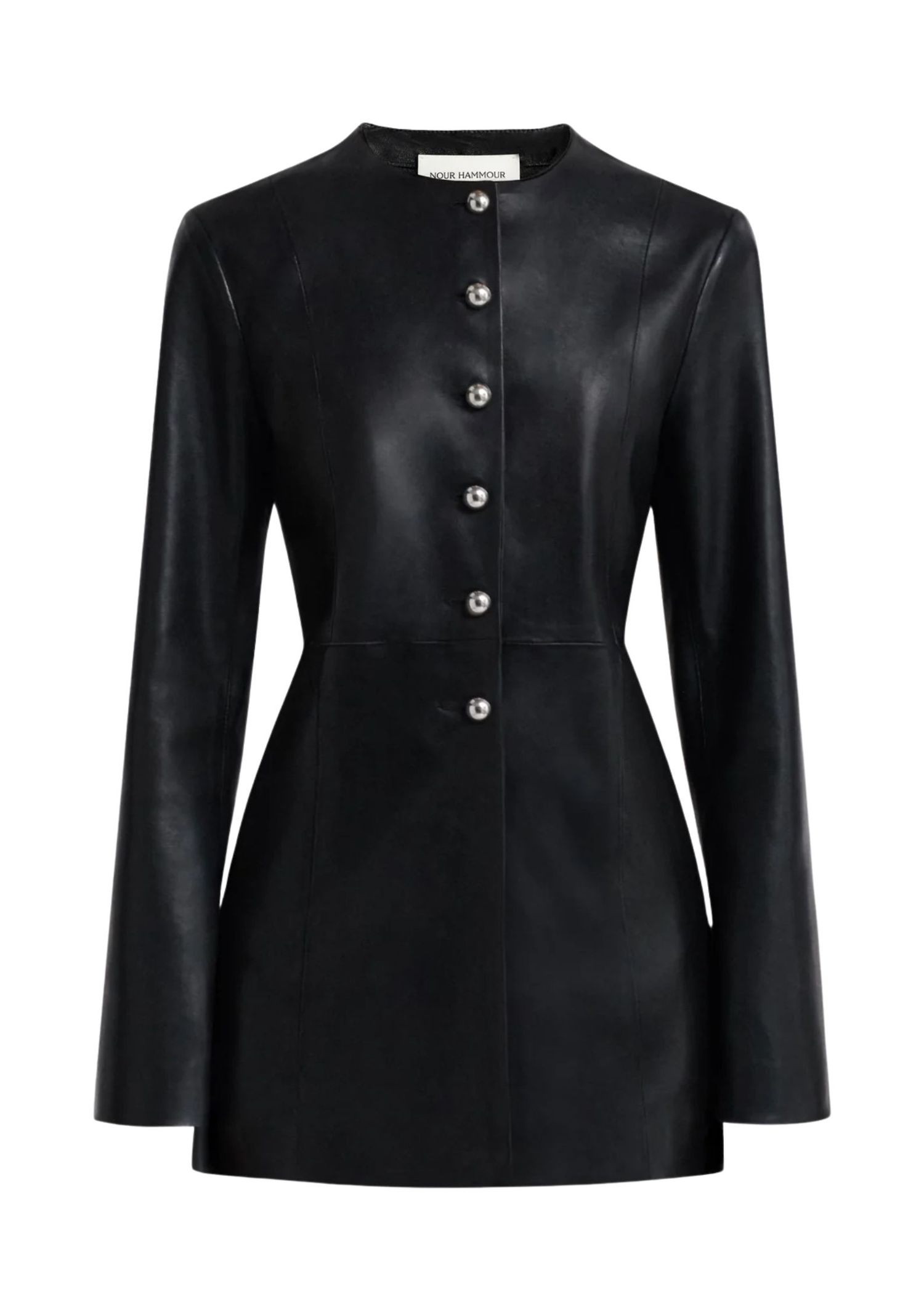 The best leather jacket by Nour Hammour on a white background