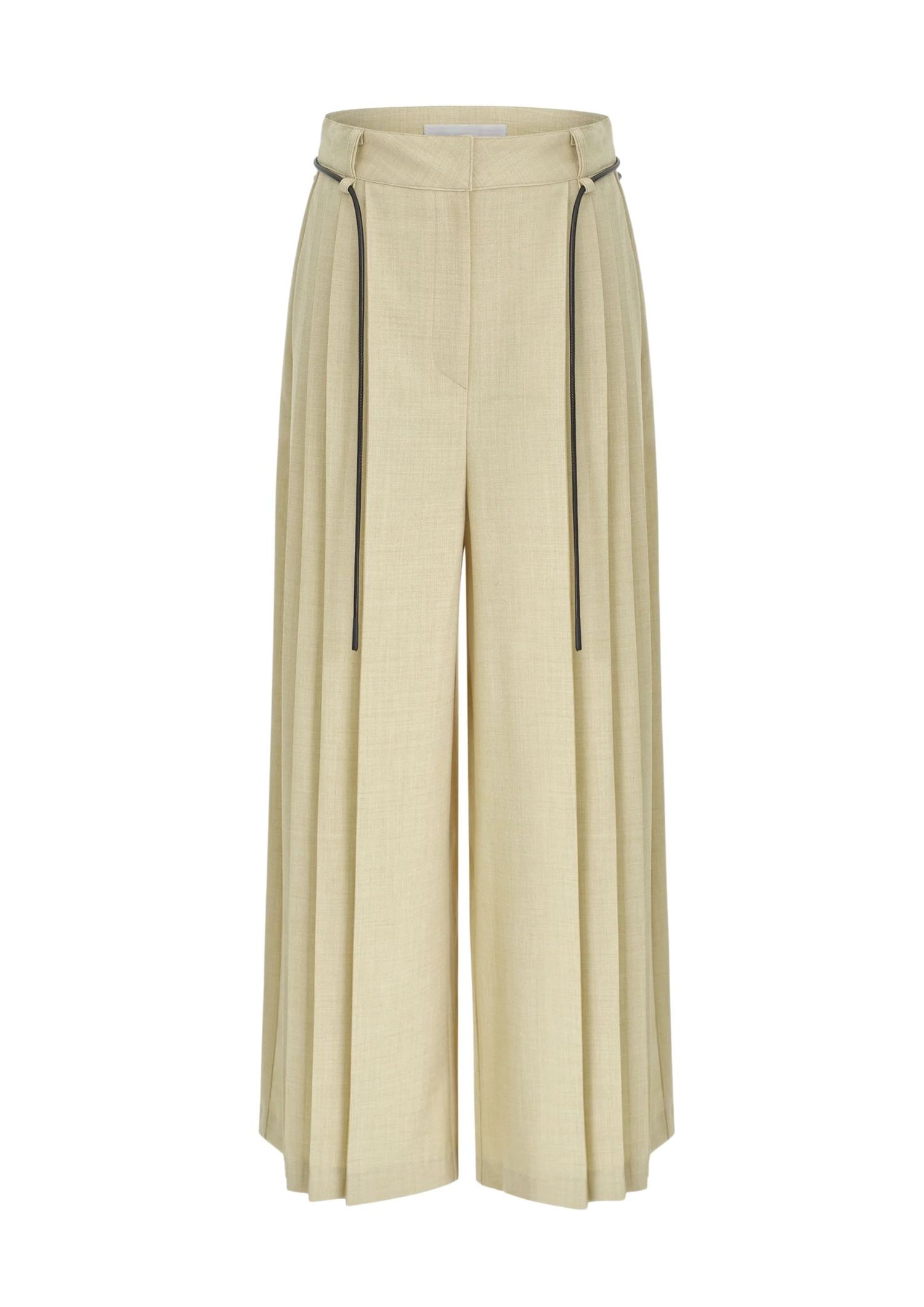 The best wide-leg pleated trousers - Source UnKnown - On a white background