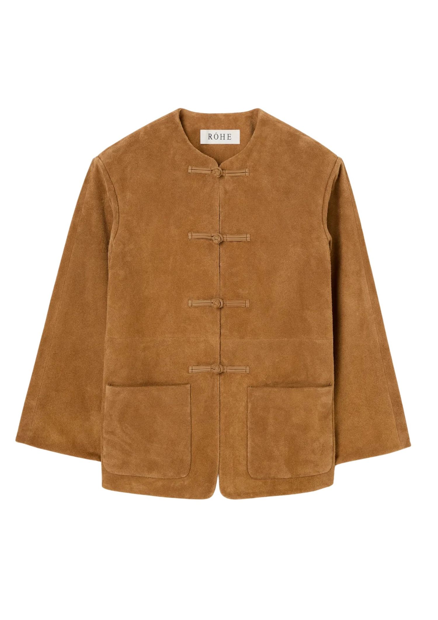 The best suede jacket by Rohe on a white background