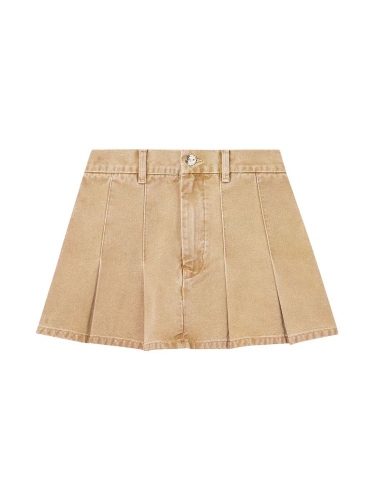 The best pleated cotton mini skirt - Rùadh - On a white background