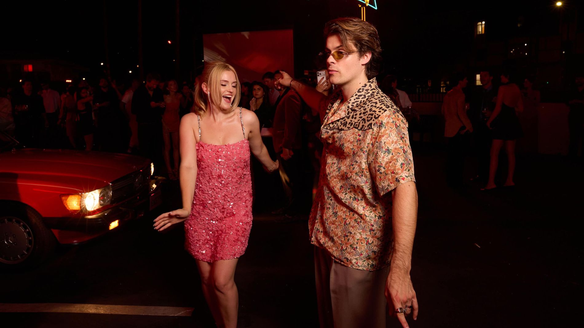 Alica Agneson and Herman Tømmeraas in LA with Valentino