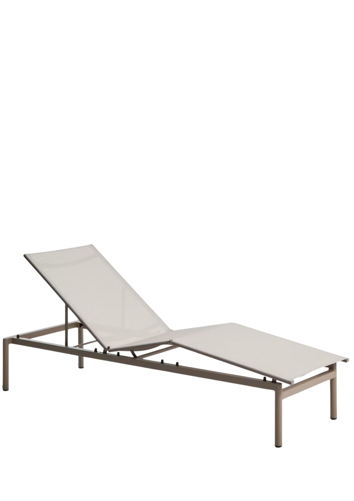 A white stackable sun lounger